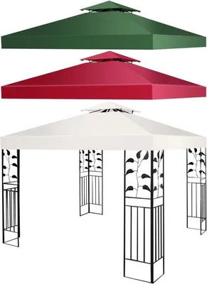 Image de Toit de pavillon 3 x 3 m, imperméable, double toit, beige