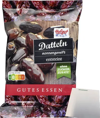 Produktbild von Hofgut Datteln (200g Beutel) + usy Block