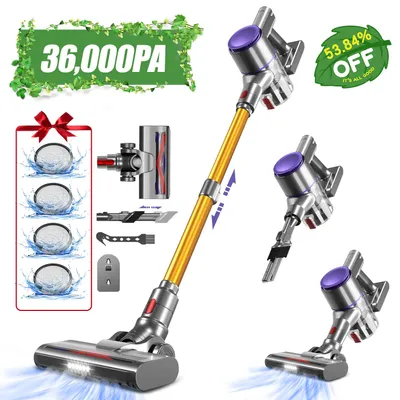 Produktbild von Aiibot 36000Pa Akku Staubsauger,500W Staubsauger Kabellos, Staubsauger mit Anti-Verhedderung-Bürste,6 in 1 akkustaubsauger,Handstaubsauger,50Min,1.6L