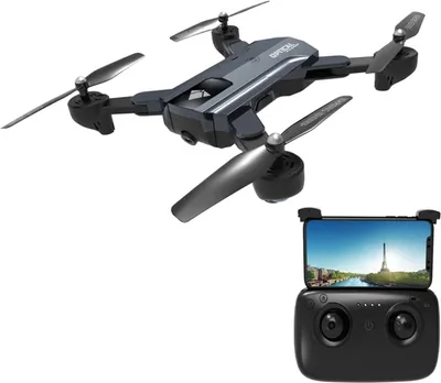 Immagine prodotto di F196 Drone pieghevole 2.4GHz 4-Axis WiFi RC Quadcopter con doppia fotocamera e telecomando, batteria a lunga durata, gesture