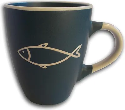 Produktbild von Maritimer Becher Fisch in blau