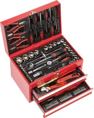 Immagine prodotto di BRÜDER MANNESMANN M29066 Set di utensili BRÜDER MANNESMANN, 155 pezzi, in cassetta portautensili