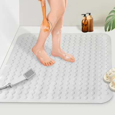 Obrázek produktu pro Protiskuzová podložka pod sprchu, čtvercová, 80 x 80 cm, bílá