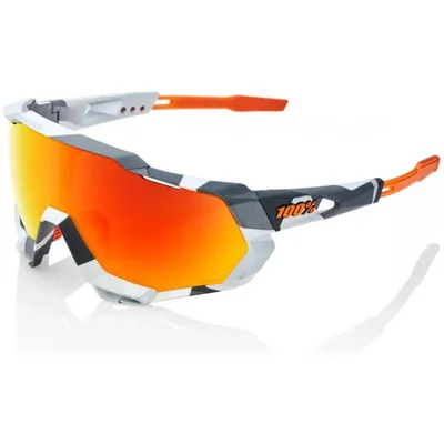 Immagine prodotto di 100 Percent SpeedTrap Occhiali - Soft Tact Grey Camo, Occhiali HiPER Red Multilayer Mirrored
