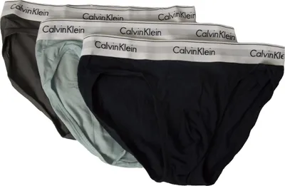 Obrázok produktu pre Pánske nohavičky CK CALVIN KLEIN 3-dielne balenie bavlnených elastických nohavičiek NB2379A HIP BRIEF 3P, 679 Grey sky / Palest blue / Cobalt sphre, XL, 95% bavlna,5% Elastan
