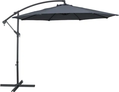 Produktbild von TrendLine Sonnenschirm anthrazit Ø 300 cm inkl. Kreuzständer