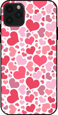 Productafbeelding van Smartphonica Telefoonkoffer, geschikt voor:iPhone 11 Pro Max met hartjesprint - Hartjesdesign TPU achterkantbescherming -Kindertelefoonhoesje met hartjesdesign