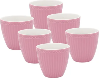 Produktbild von Greengate Alice Latte Cup dusty rose 0,3 l Set6