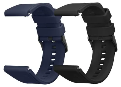 Produktbild von kwmobile 2x Uhrenarmband für Withings ScanWatch 42mm / Steel HR 40mm / ScanWatch Horizon Armband - Fitnesstracker Band Set aus TPU Silikon -