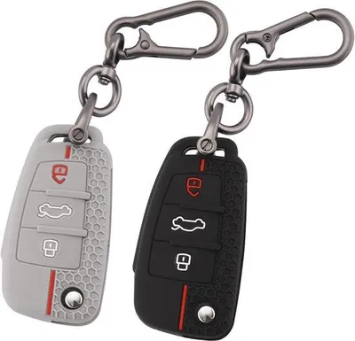 Produktbild von Famanu Autoschlüssel Schutzhülle - 2 Stück Silikonhüllen für 3 Tasten