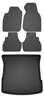 Produktbild von Gummimatten + Kofferraumwanne für Audi A6 C5 1997-2005 (Limousine) – Schwarz, passgenau – Wielganizator SolidPRO