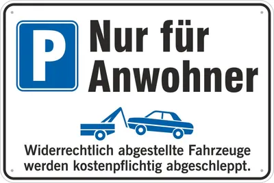 Produktbild von Schild 40x60 cm Parkplatz nur für Anwohner