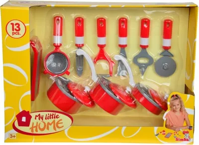Produktbild von SIMBA 13 tlg. Kochset My little Home Kinderküche Spielküche Zubehör Kochtopf Kochgeschirr