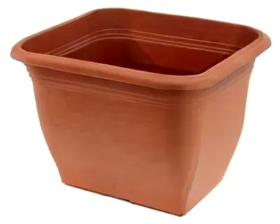 Produktbild von Pflanzkübel Pia Terrakotta - Blumentopf 58x58cm - 76,5L Blumenkübel eckig - Übertopf UV-beständiger Kunststoff - Pflanztopf frostsicher - Pflanzgefäß mit Bodenlöchern - Pflanzen-Zubehör