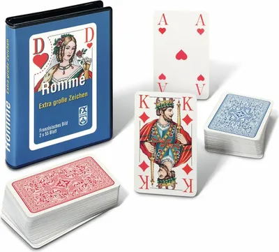 Obrázok produktu pre Ravensburger  27074 - Rommé Bridge Canasta, Kartenspiel-Klassiker mit großen Eckzeichen 27074