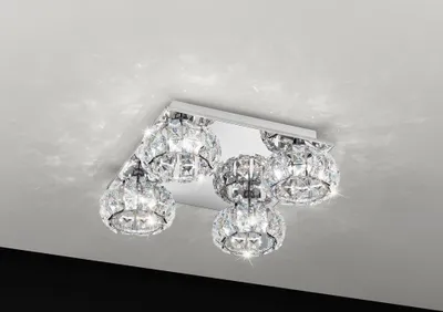 Immagine prodotto di Corliano crystal LED plafoniera cromo 4x 5W