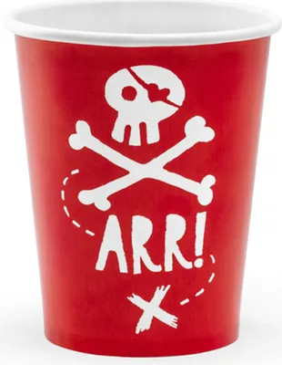 Image de 6 gobelets en carton Pirates, 220ml