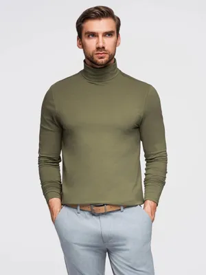 Produktbild von Ombre Clothing Rollkragenpullover für Männer Kaxapp olive XXL