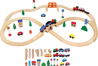 Image de Viga Toys Trein set - 49 delen