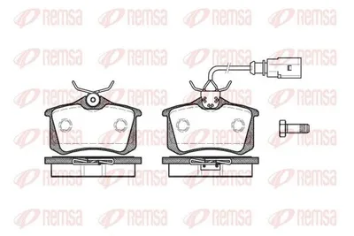 Produktbild von REMSA Bremsbeläge Satz Hinten Bremsklötze für VW POLO (9N) 0263.51