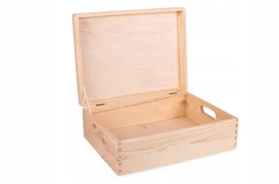 Zdjęcie produktu dla Pudełko Drewniane Skrzynka Z Wiekiem 40x30x13 cm