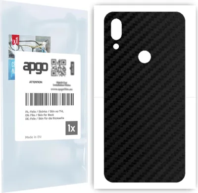 Produktbild von apgo Rückseite Schutzfolie für Huawei P Smart Z -  Hinten Schutzfolie Carbon, Rückseite Folie schützt vor Kratzern und Fingerabdrücken