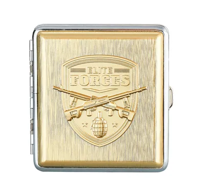 Produktbild von ZIGARETTENETUI "ARMY" für 20 Zigaretten aus Metall Zigarettenbox Zigarettendose Etui Case Box Dose Hardcase 93 (Gold-Forces)