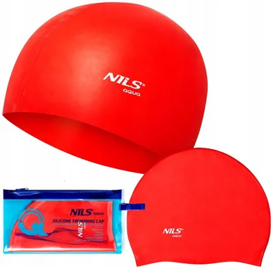 Produktbild von Nils Aqua RD01 Trainings Badekappe Silikon Rot