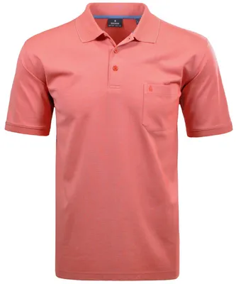 Ragman H-Polo Polo Soft-Knit uni in rot