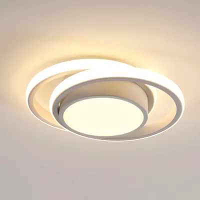 Zdjęcie produktu dla Nowoczesna, elegancka lampa sufitowa LED, 32W, 2350lm, biała, okrągła. Barwa światła: ciepła biel, 3000K