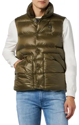 Produktbild von Blauer Gepolsterte Daunenweste für Herren, 659tt Dunkel Olive Int. kekse, S