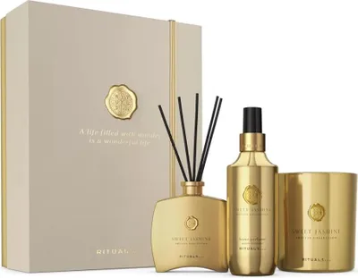 Produktbild von Rituals Private Collection Sweet Jasmine Mini Fragrance Sticks/Scented Candle 360g/Mini Fragrance Sticks Bottle 100ml/Home Perfume 200ml 660ml