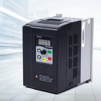 Produktbild von Frequenzumrichter – Drehzahlregler – 2,2 kW Leistung – 380 V Spannung – 3-phasiger Anschluss – Frequenzumrichter