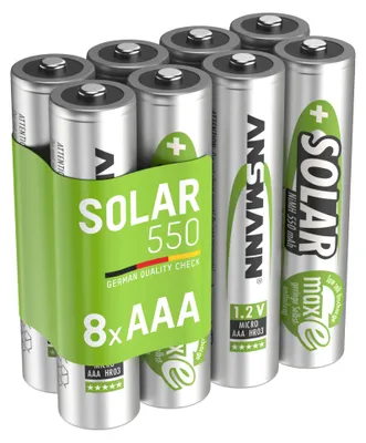Produktbild von ANSMANN Akku AAA Micro 550mAh 1,2V NiMH, 8 Stück - wiederaufladbar mit maxE