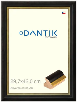 Zdjęcie produktu dla Ramka DANTIK 29,7x42 | ANIVERSA czarna AU (Plexi Clear)
