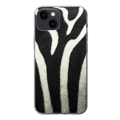 Produktbild von MuchoWow® Handyhülle Schutzhülle Hülle für iPhone 13 mini Tiermuster - Zebra - Schwarz - Weiß Silikon Softcase Handy Hülle - Softcase
