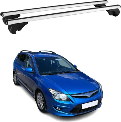 Produktbild von Dachträger Grundtäger für Hyundai i30 Kombi 2007-2012 75kg Alu Silber 2 tlg