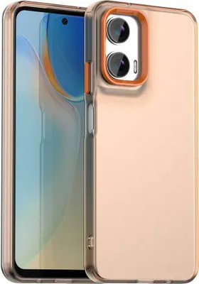 Produktbild von Handyhülle für Motorola Moto G35 Schlank Durchscheinend Matt Stoßfest Schutzhülle Orange