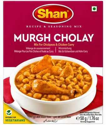 Produktbild von Gewürzmischung Shan | Murgh Cholay | Für Kichererbsen- und Hähnchen-Curry | 50g, KI-generiertes Bild