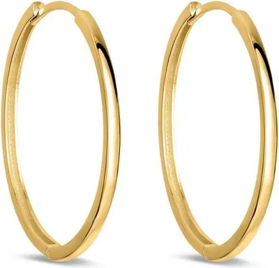 Produktbild von JEWLIX Klapp Creolen für Damen aus 14-karätigem Gold