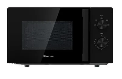 Zdjęcie produktu dla Hisense H20MOBP1H, Blat, Mikrofalówka Solo, 20 l, 700 W, Obrotowy, Czarny