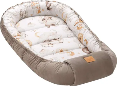 Produktbild von Sweet Teddy & Latte Velvet Baby nest Kokon XXL