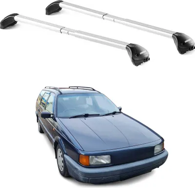 Produktbild von Dachträger Grundtäger für VW Passat Kombi 1981-2014 100kg Alu Silber 2 tlg ABE