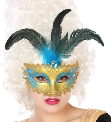 Immagine prodotto di Atosa Maschera veneziana turchese multicolore Taglia unica