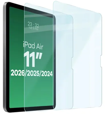 Produktbild von Bizon Glass Tab Clear Panzerglas für iPad Air 11"" 7 / 6 Gen. 2025 / 2024, 2 Stück