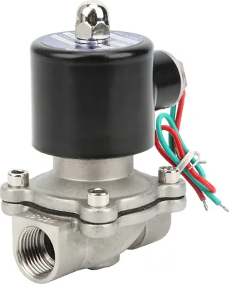 Obrázok produktu pre Elektromagnetický ventil z nehrdzavejúcej ocele normálne uzavretý Priemyselné dodávky 2W16015B (DC 12V ) (DC 12V )