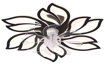 Produktbild von Smart Deckenventilator mit LED-Licht - Leiser DC-Motor - Fernbedienung & App-Steuerung - 51–60W - Für Schlafzimmer & Wohnzimmer - Schwarz