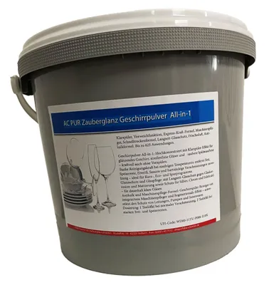 Produktbild von AC PUR Zauberglanz Geschirrpulver Spülmaschinenpulver 5 kg All-in-1