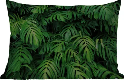 Produktbild von MuchoWow® Outdoor Kissen - Blätter - Monstera - Abstrakt - Mädchen - Kinder - Jungen - 60x40 cm - Wetterfest - Lounge Kissen - Zierkissen - Kissen für Innenräume