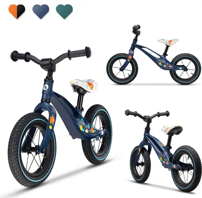 Produktbild von Lionelo Bart bežecký bicykel od 2 rokov do 30 kg Horčíkový rám 12-palcové kolesá Výškovo nastaviteľné volant a sedlo Zámok volantu Opierka nôh Držadlo na prenášanie Ultraľahký BLUE NAVY
